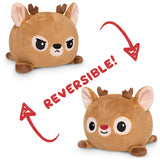 TeeTurtle Reversible Reindeer Plushie (Red Nose)