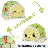 TeeTurtle Reversible Turtle Plushie (Strawberries & Flowers Shell)