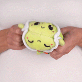 TeeTurtle Reversible Turtle Plushie (Strawberries & Flowers Shell)