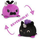 TeeTurtle Reversible Dragon & Unicorn Plushie (Purple + Black Sparkle)