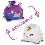 TeeTurtle Reversible Dragon & Unicorn Plushie (Galaxy + White Sparkle)