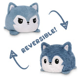 TeeTurtle Reversible Wolf Plushie (Fuzzy Gray)