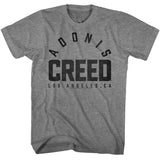 Rocky - Arched Adonis Logo - American Classics - Solid Gray Adult Short Sleeve T-Shirt