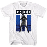 Rocky - Creed 3 Blue Bars - American Classics - Solid White Adult Short Sleeve T-Shirt