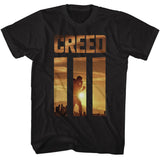Rocky - Creed 3 Sunrise - American Classics - Solid Black Adult Short Sleeve T-Shirt