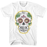 Rocky - Felix Chavez Skull - American Classics - Solid White Adult Short Sleeve T-Shirt
