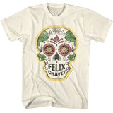 Rocky - Felix Chavez Skull - American Classics - Solid Off-White Adult Short Sleeve T-Shirt