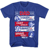 Rocky - Dad - American Classics - Solid Blue Adult Short Sleeve T-Shirt