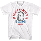 Rocky - Micks Gym Rwb - American Classics - Solid White Adult Short Sleeve T-Shirt