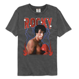Rocky - Lightning Flames - American Classics - Solid Gray Adult Short Sleeve Comfort Color T-Shirt