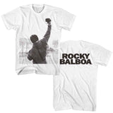 Rocky - Sky Punch Balboa - American Classics - Solid White Adult Short Sleeve T-Shirt