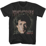 Rocky - Head - Officially Licensed - Gray Solid Front Print Adult Short Sleeve T-Shirt