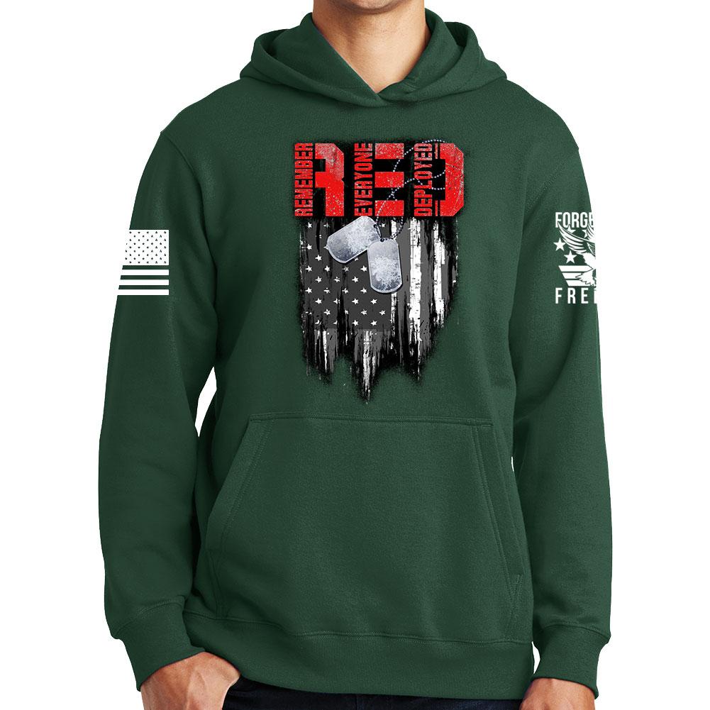 R.E.D Flag & Dog-tags Hoodie