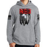 R.E.D Flag & Dog-tags Hoodie Style001
