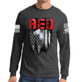 R.E.D Flag & Dog-tags Long Sleeve T-shirt Style001