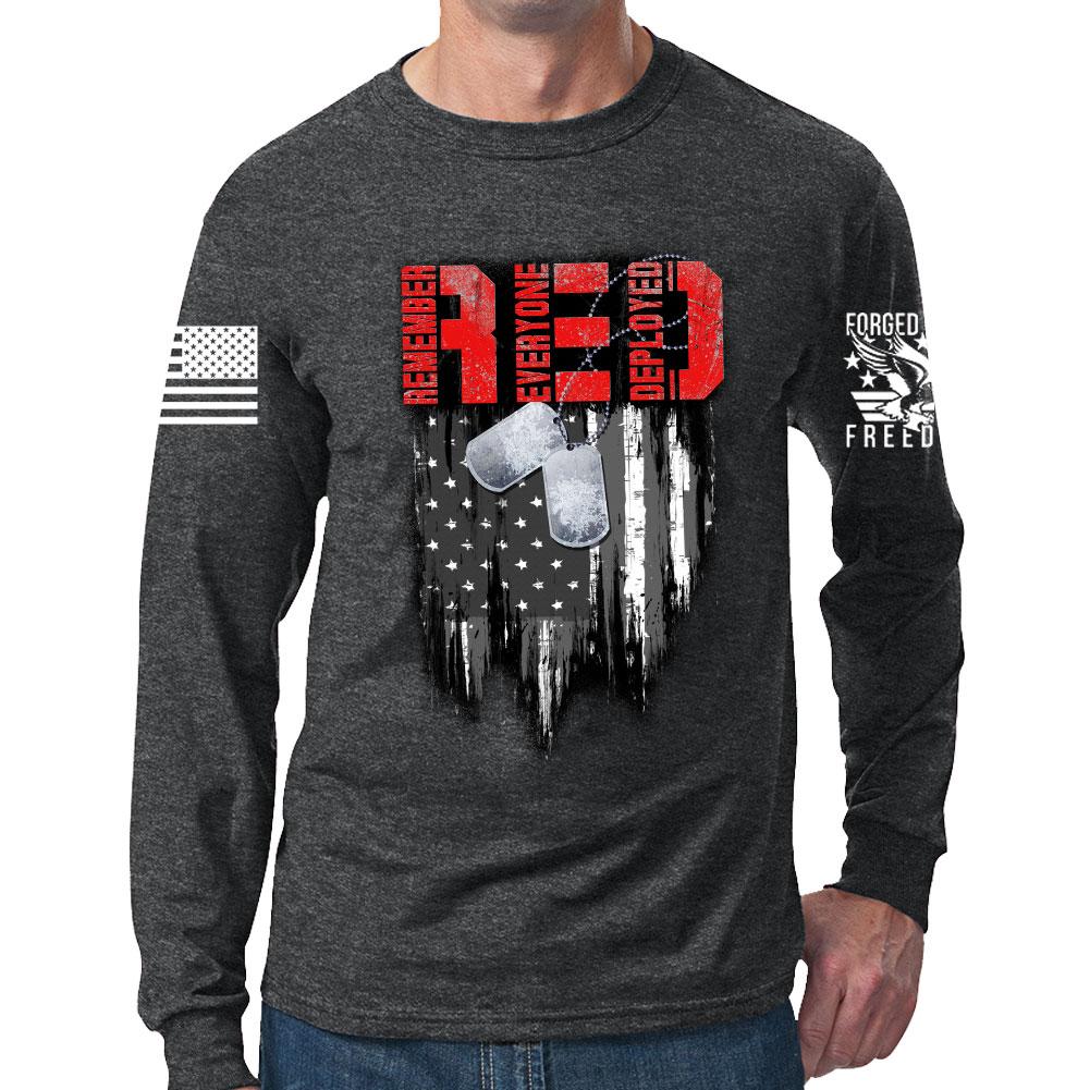 R.E.D Flag & Dog-tags Long Sleeve T-shirt