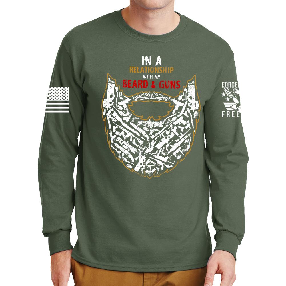 Guns and Beard Long Sleeve T-shirt Style001