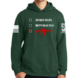 Republicans Democrats AR15 Hoodie Style001