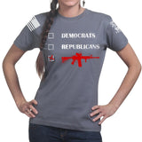 Republicans Democrats AR15 Ladies T-shirt Style001