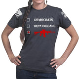 Republicans Democrats AR15 Ladies T-shirt Style001