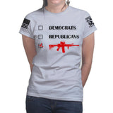 Republicans Democrats AR15 Ladies T-shirt