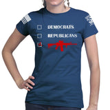 Republicans Democrats AR15 Ladies T-shirt Style001