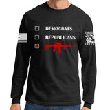 Republicans Democrats AR15 Long Sleeve T-shirt Style001