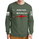 Republicans Democrats AR15 Long Sleeve T-shirt Style001