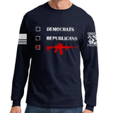 Republicans Democrats AR15 Long Sleeve T-shirt Style001
