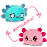 TeeTurtle Reversible Axolotl Plushie (Pink + Aqua Worried)