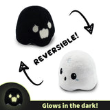 TeeTurtle Reversible Ghost Plushie (Black Glow + White)