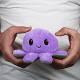 TeeTurtle Reversible Octopus Plushie (Gray + Purple)