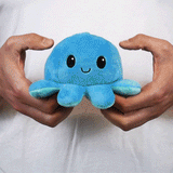 TeeTurtle Reversible Octopus Plushie (Light Blue + Blue)