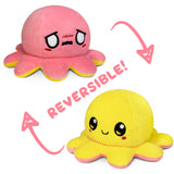 TeeTurtle Reversible Octopus Plushie (Pink + Yellow)