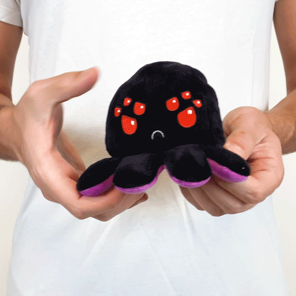TeeTurtle Reversible Spider Plushie (Black + Purple)