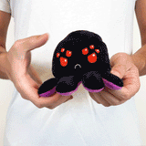 TeeTurtle Reversible Spider Plushie (Black + Purple)