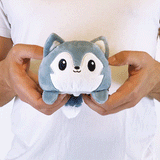 TeeTurtle Reversible Wolf Plushie (Gray)