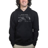 Vintage Revolver Blueprints Hoodie Style001
