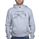 Vintage Revolver Blueprints Hoodie Style001