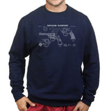 Vintage Revolver Blueprints Sweatshirt