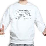 Vintage Revolver Blueprints Sweatshirt Style001
