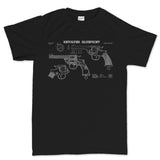 Vintage Revolver Blueprints Men's T-shirt