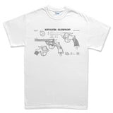 Vintage Revolver Blueprints Men's T-shirt Style001