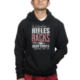 Hunting Rifles Racks & Deer Trails Hoodie Style001