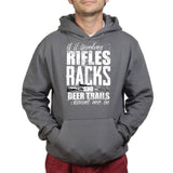 Hunting Rifles Racks & Deer Trails Hoodie Style001
