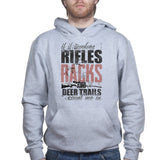 Hunting Rifles Racks & Deer Trails Hoodie Style001