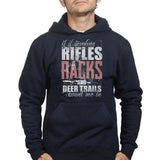 Hunting Rifles Racks & Deer Trails Hoodie