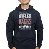 Hunting Rifles Racks & Deer Trails Hoodie Style001