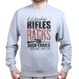 Hunting Rifles Racks & Deer Trails Sweatshirt Style001