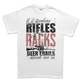 Men's Hunting Rifles Racks & Deer Trails T-shirt Style001